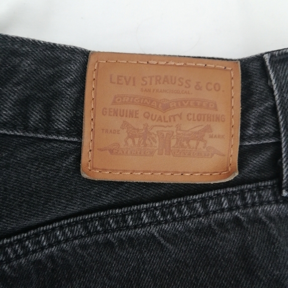 Levi's 70s High Slim Straight Jeans Premium Denim Trainwreck Black 26 - Picture 13 of 15